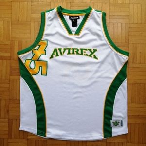 Avirex Y2K  White Basketball Jersey 2XL